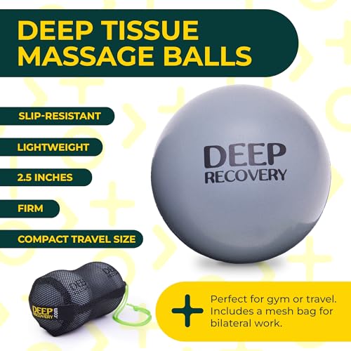 Yoga Deep Tissue Massage Ball Set, Firm Density – 2.9-Inch Myofascial Release Balls for Feet, Back, Neck, Legs & Arms – Trigger Point & Mobility Therapy (2-Pack) - style: Firm