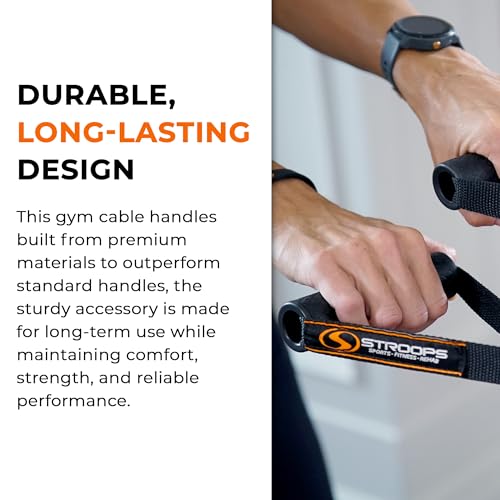 Textured Grip Handle - Comfortable, Non-Slip Gym Cable Attachments | Replacement Handle for Slastix Resistance Bands and Upper Body Workouts
