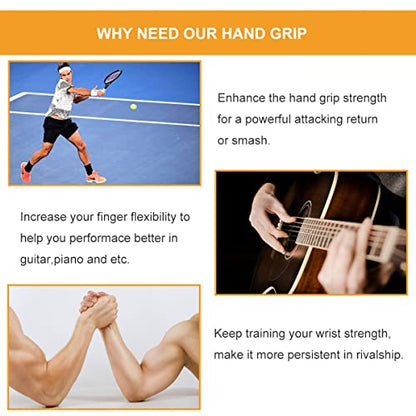 Hand Grip Strengthener,3 Pack (150,200,250lbs) Grip Strength Trainer Forearm Strengthener Hand Strengthener for Home Gym & Office - color: Black