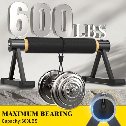 GanFindX Adjustable Wooden Parallettes, 600 LBS Handstand Bars