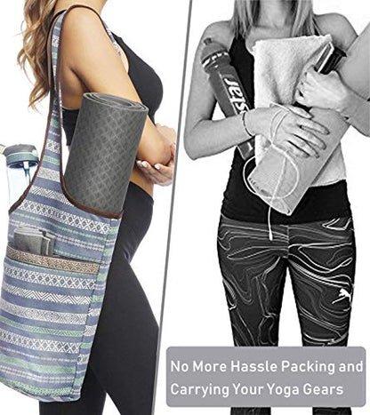 Yoga Mat Bag With Large Size Pocket and Zipper Pocket, Strap Bag, Fit Most Size Mats, Bags and Carriers for Women