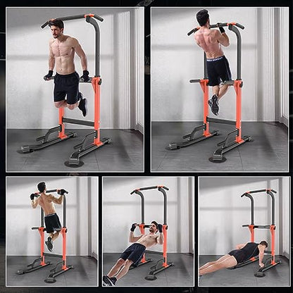 Z ZHICHI Pull-Up Dip Station Pull-Up Chin-Up Weight Capacity 350LBS - color: orange