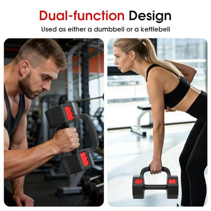 Adjustable Dumbbell Set, 4 Levels Weights Dumbbell Set with Each 5lb/10.3lb/15.4lb/20.5lb, Adjustable dumbbells Paired with ergonomic Handle for Home Gym Strength Training