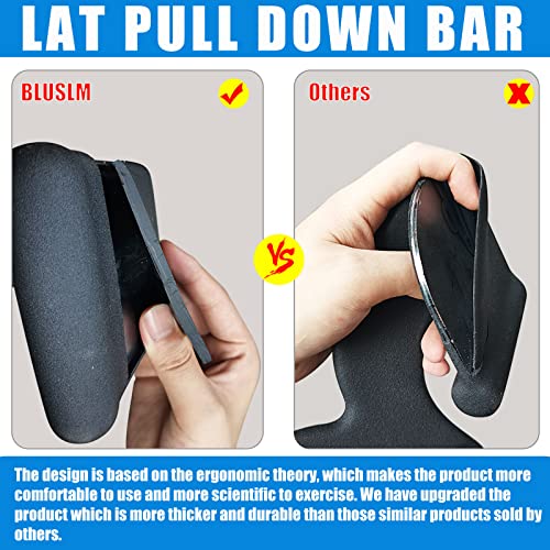 LAT Pull Down Bar for Cable Machine, LAT Pulldown Attachments T-bar V-bar Cable Attachment for Gym, Back Tricep Strength Training Handle