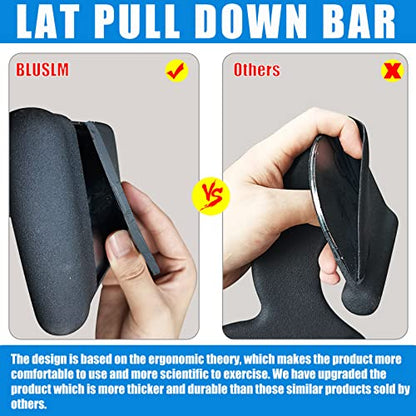 LAT Pull Down Bar for Cable Machine, LAT Pulldown Attachments T-bar V-bar Cable Attachment for Gym, Back Tricep Strength Training Handle