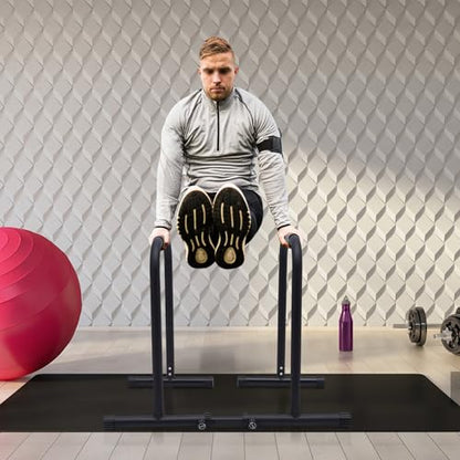 440lbs Adjustable Dip Bar, Heavy Duty Calisthenics Dip Station with Adjustable Parallel Dip Bars, Home Dip Stand Body Press Bar Parallel Bars Dip Equipment for Calisthenics, Strength Training