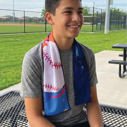 Original Cooling Towel – Soft, Lightweight, Heat Relief – Perfect for Biking, Running, Yoga, Gym, Gardening – Grand Slam - color: Grand Slam