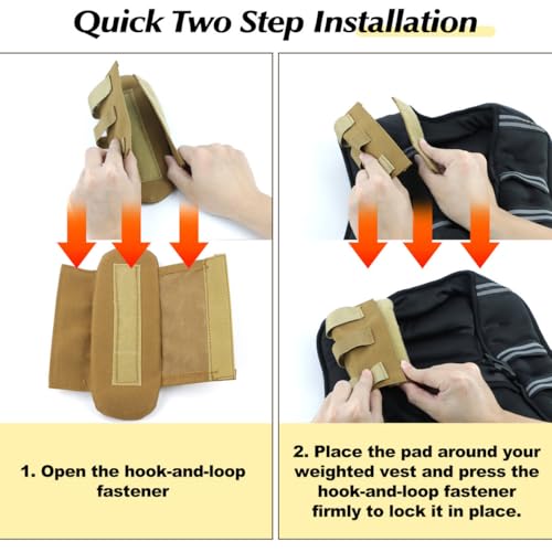 Shoulder Pads for Weighted Vest Women Men – Adjustable Weighted Vest Shoulder Cushion for Walking, Waterproof, Breathable, Shock-Absorbing Weight Vest Straps for Comfort & Protection