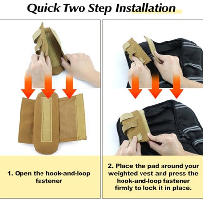 Shoulder Pads for Weighted Vest Women Men – Adjustable Weighted Vest Shoulder Cushion for Walking, Waterproof, Breathable, Shock-Absorbing Weight Vest Straps for Comfort & Protection