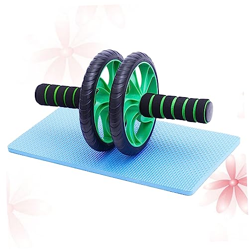Dual-wheel Fitness Roller Silent Operation and Knee Pad Portable Abdominal Exercise Equipment for Muscle Building and Green