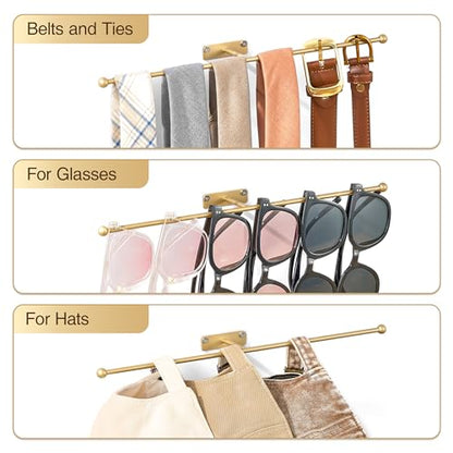 Wall Hanging Jewelry Organizer 12.6", Screws Included, Gold 4-Pack - color: Gold, size: 4 Pack
