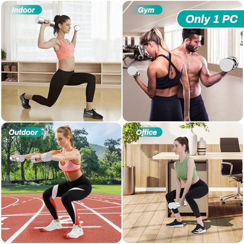 LIFERUN Single Steel Adjustable Dumbbell, 5/10/15lb Free Weight Single Dumbbell, Non-Slip and Comfortable Foam Handle, Adjustable Single Dumbbell for Home Gym Office Exercise - style: 1x5lb