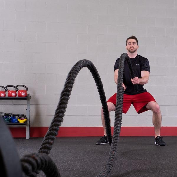 Body-Solid Fitness Training Battle Rope - Heavy Weighted Training Ropes for Home Gym, Ideal for Working Out and Strength Training - Exercise Rope for Adults