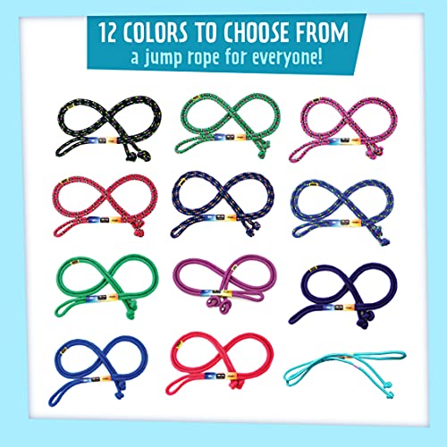 Just Jump It 8' Foot Single Jump Rope for Kids Women and Men - Active Outdoor Youth Fitness Excersing Equipment - Braided Nylon Gym Accessories - color: Raspberry