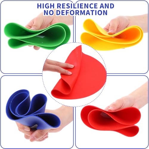 9 Inch Poly Spots, 10PCS Anti-Slip Spot Markers Floor Spots, Waterproof Flat Filed Cones Poly Dots for Agility Drills, Basketball, Football Training, Sport Activities and Exercise