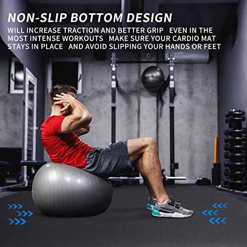 MRO Extra Large Exercise Mat 12'x7'/9'x7'/7'x7'/7'x5'(7mm) - color: Black, size: 7*12 FT