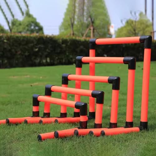 Hurdles Training Equipment for Track, Football Agility Training Equipment, 5 Pack Different Height Hurdles, 360° Rotation, Ideal for Athletic Jumping, Speed Drills (Yellow) - color: Yellow