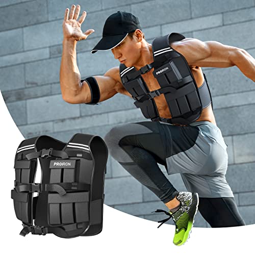 PROIRON Adjustable Weighted Vest 1-22lb/2-44lb,Strength Training Weight Vests for Men Women with Removable Weights, Body Weight Vest for Running Workout Walking Fitness Cardio,Home Gym Equipment