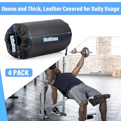 Hollowfly 4 Pcs Foam Foot Pads Foam Roller Pad Replacement for Weight Bench Inversion Table and Gym Exercise Equipments(7 x 3.5 x 0.8 Inches) - size: 7 x 3.5 x 0.8 Inch