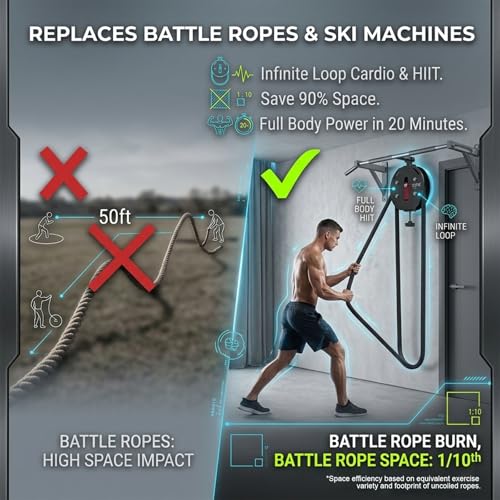 Indoor Outdoor Endless Rope Climbing Machine With Adjustable Tension For Travel Fitness Portable Suspension Trainer For Full Body Strength HIIT Workouts Anywhere