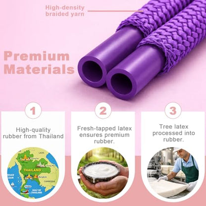 2026 New Pedal Resistance Band with Handles, Adjustable Detachable Multifunction Pedal Resistance Band, Thai Natural Rubber Tension Rope for Abs, Arms, Waist, Legs & Home Fitness
