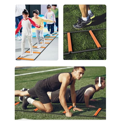 Agility Ladder, Fitness Speed Training Equipment, Agility Training Equipment, Spring Steel Exercise Sensitivity Improve Coordination Speed Training Exercise Ladders for Kids - size: 8 Rungs