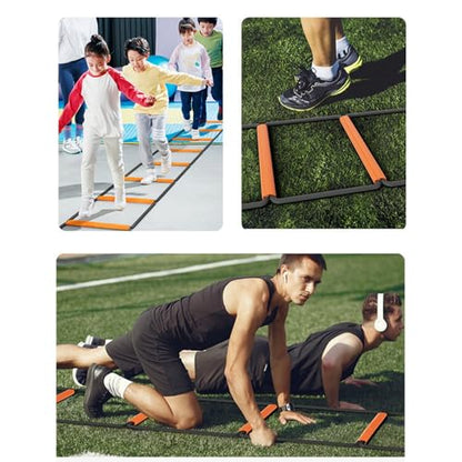 Agility Ladder, Fitness Speed Training Equipment, Agility Training Equipment, Spring Steel Exercise Sensitivity Improve Coordination Speed Training Exercise Ladders for Kids - size: 8 Rungs