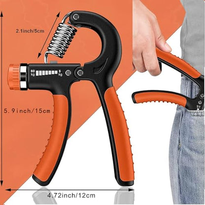 Hand Grip Strengthener 2 Pack Adjustable Resistance 5-60kg (10-130lb) Forearm Wrist Finger Exerciser Grip Strength Trainer Squeezer for Workout