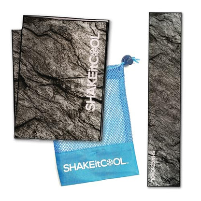 Original Cooling Towel – Be Cool in Style - Heat Relief, Soft, Lightweight, Sun Protection, Easy Clean - Perfect for Biking, Running, Yoga, Gym, Gardening - Granite - color: Granite