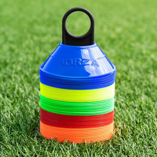 FORZA Mini Training Marker Cones | Durable Multi-Purpose Mini Space Cones Ideal for All Sports – Pack of 50 or 1000 in Multiple Color Options [Includes Carry Stand] - color: Multi, style: Pack of 1000