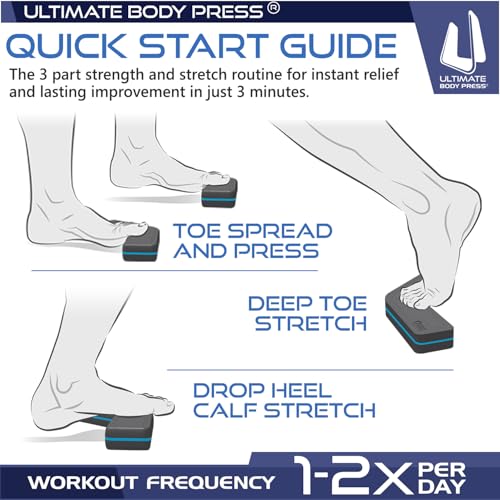 Plantar Fasciitis Relief & Toe Flexibility Exercise Block - Toe Yoga Step by Ultimate Body Press