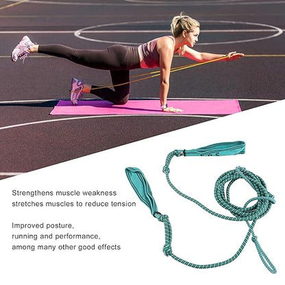 Yoga Stretching Strap with Handle, 8mm SPS Intermediate Muscle Spiral Stabilization Training Sport Stretches Rope for Exercise and Flexibility