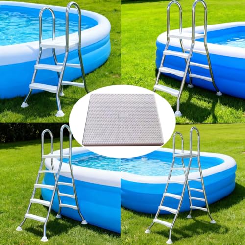Swimming Pool Ladder Platform Replacement for Above Ground Pool Ladder Steps, Only Non-Slip Step Platform 18X16X2 Inch
