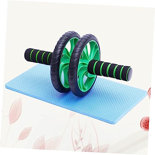 BESPORTBLE Abdominal Muscle Wheel Mute Fitness Roller Knee Pad Dual Wheel Design for Core Strengthening and Portable Exercise Equipment Green