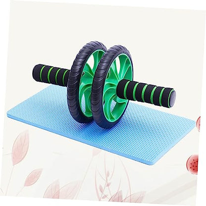 BESPORTBLE Abdominal Muscle Wheel Mute Fitness Roller Knee Pad Dual Wheel Design for Core Strengthening and Portable Exercise Equipment Green