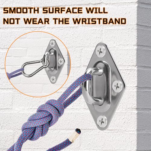 3 Pack Resistance Band Wall Anchor, Wall Mount for Resistance Bands, Workout Anchors Wall Resistance with Hook for Fitness Bands, Space Saving Workout Equipment
