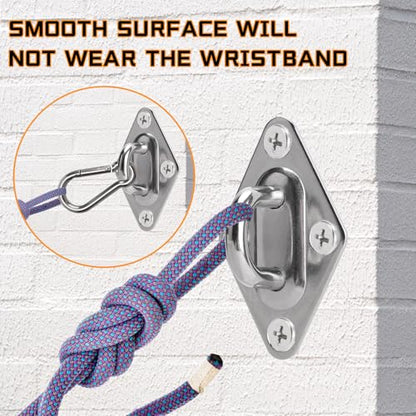 3 Pack Resistance Band Wall Anchor, Wall Mount for Resistance Bands, Workout Anchors Wall Resistance with Hook for Fitness Bands, Space Saving Workout Equipment