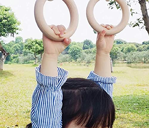 Kids Wooden Gymnastics Rings | Kids Gym Play Set | Gymnastic Toys for (Boys and Girls)