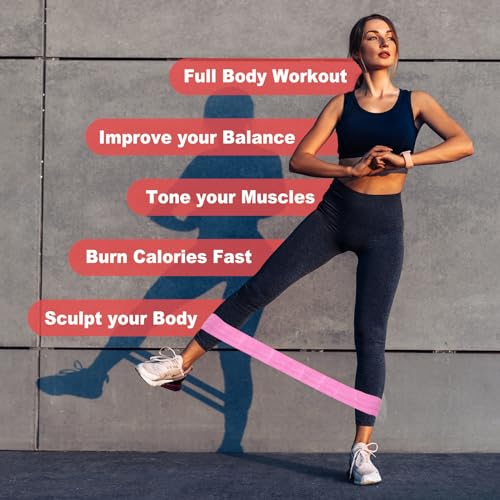 PATIKIL Booty Resistance Bands for Working Out Non-Slip Workout Bands Fabric Resistance Loops Elastic Exercise Fitness Bands for Women Men Hip Leg Gym