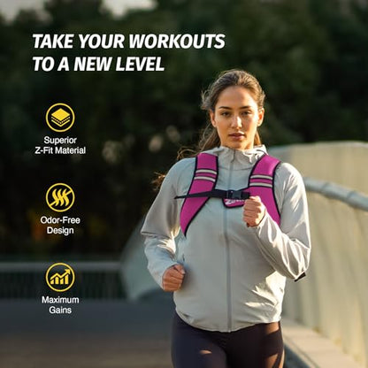 Zelus Weighted Vest for Women Men, Washable Z-Fit Weighted Vest 5/10/15lb - color: Pink, size: 15 LB