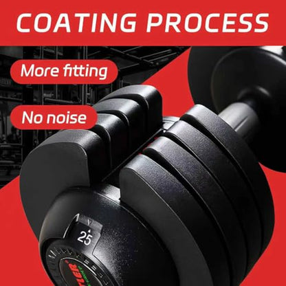 ALTLER Adjustable Dumbbell Set, 25/52LB Pair with Tray for Workout Strength Training Fitness, Adjustable Weight Dial Dumbbell with Anti-Slip Handle and Weight Plate for Home Exercise - size: 25LBS PAIR