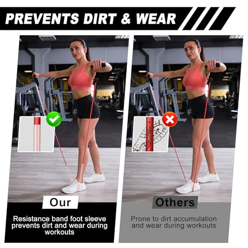 Resistance Bands for Working Out,150LBS Exercise Bands with Handles,Workout Bands for Men Women, Fitness Bands Set for Muscle Training, Strength, Slim, Yoga, Home Gym Equipment