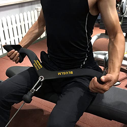 LAT Pull Down Bar for Cable Machine, LAT Pulldown Attachments T-bar V-bar Cable Attachment for Gym, Back Tricep Strength Training Handle