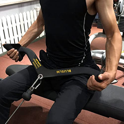 LAT Pull Down Bar for Cable Machine, LAT Pulldown Attachments T-bar V-bar Cable Attachment for Gym, Back Tricep Strength Training Handle