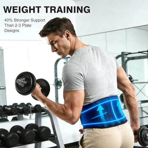 Back Brace for Men Lower Back Pain, Heavy Duty Lumbar Support Belt - size: Large