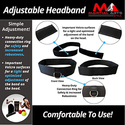 Boxing Reflex Ball Headband, Punching Ball Headband, MMA Training Equipment, Boxing Equipment, Home Workout Equipment for Men, Kids Boxing Set, Boxing Reflex Ball