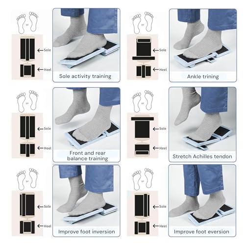Ankle Balance Board Foot Strengthener, Adjustable Stability Trainer for Balance Training & Mobility, Non Slip Wooden Board for Posture, Coordination & Physical Therapy Exercises