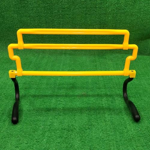 Speed Hurdles for Agility Training, Adjustable 4-Height Sports Hurdles (15-36cm/6-14in), Yellow