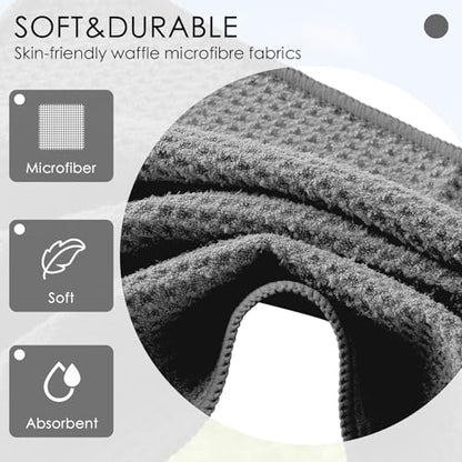 Sweat Absorbing Microfiber Handkerchief,Sport Gym Hankies for Wicking Sweat from Hands, Face, Body 5Pack