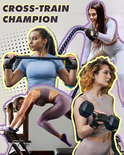Trideer Weight Lifting Gloves for Women Men with Wrist Support, Workout Gloves Women Full Palm Protection for Gym Training, Fitness, Weightlifting & Pull Ups